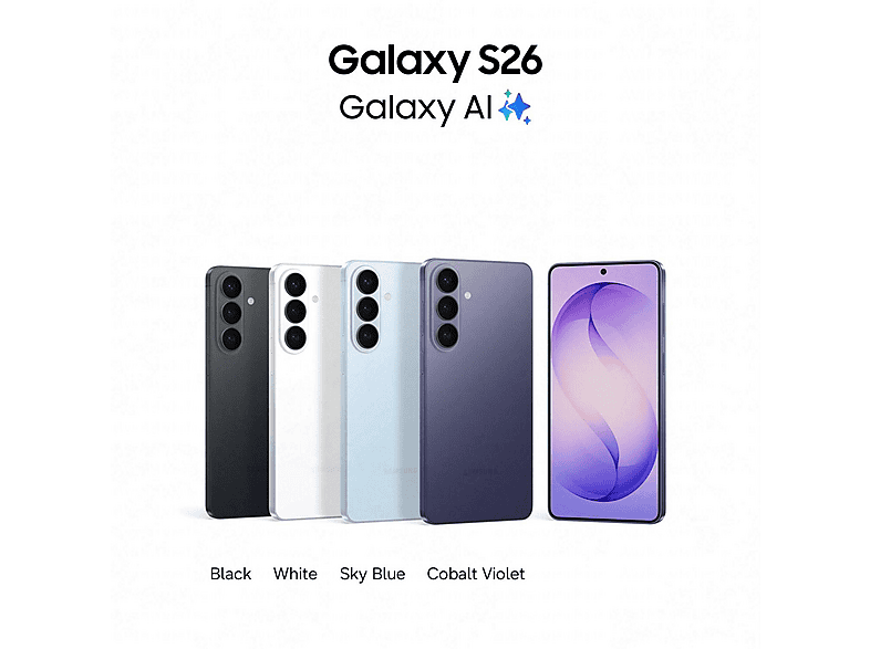 SAMSUNG Galaxy S26 — Smartphone, Violeta, 256 GB, 12 GB RAM, 120 Hz, vista 4