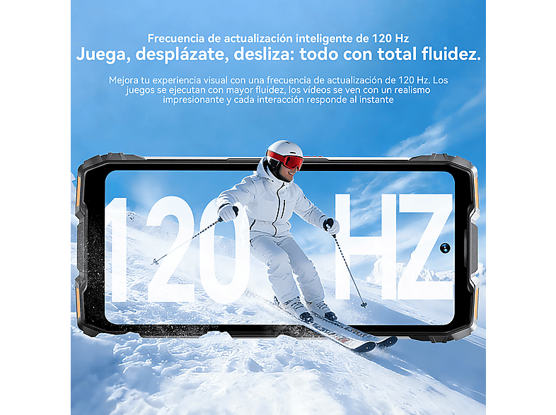 BLACKVIEW ROCK 3 — Smartphone, Naranja, 256 GB, 8 GB RAM, 10000 mAh, vista 6