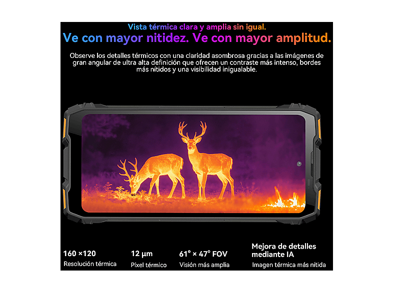 BLACKVIEW ROCK 3 — Smartphone, Negro, 256 GB, 8 GB RAM, 10000 mAh, vista 2
