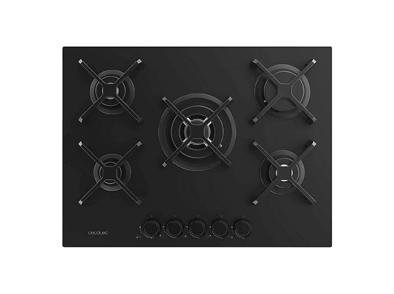 CECOTEC Bolero Squad G 5400S Nano Glass — Placa de gas, 50,9 cm, Negro, 5 zonas, vista 6