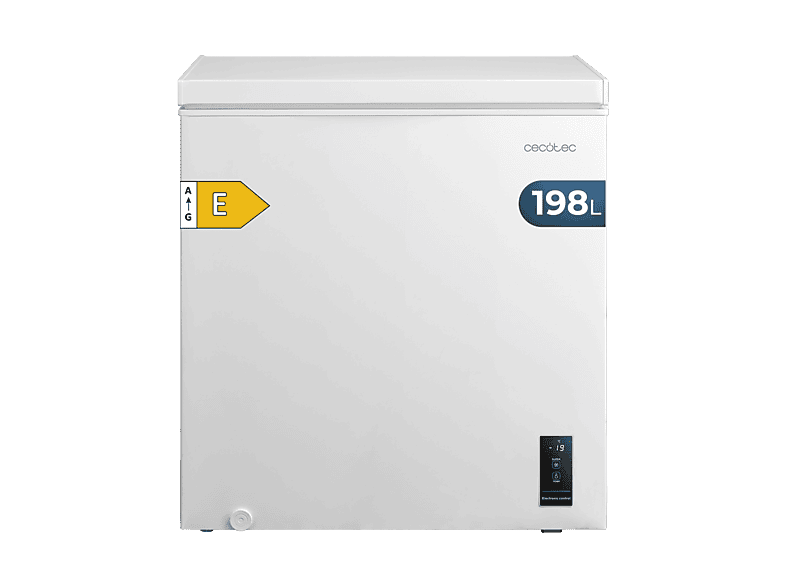 CECOTEC Bolero CoolMarket Chest 198P — Congelador horizontal, 85 cm, Blanco, 198 l