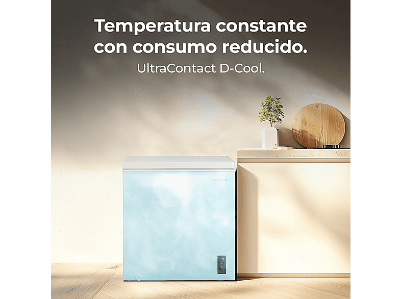CECOTEC Bolero CoolMarket Chest 198P — Congelador horizontal, 85 cm, Blanco, 198 l, vista 4
