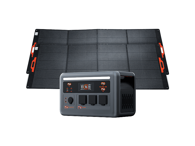 OSCAL PowerMax 1800SE con 2 panel solar de 400 W — Estación de energía