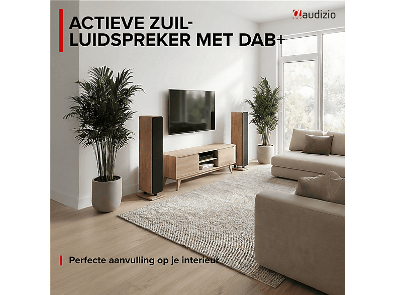 AUDIZIO Arco - Activos 2uds + radio — Altavoz de suelo, Bluetooth, Brown, vista 3