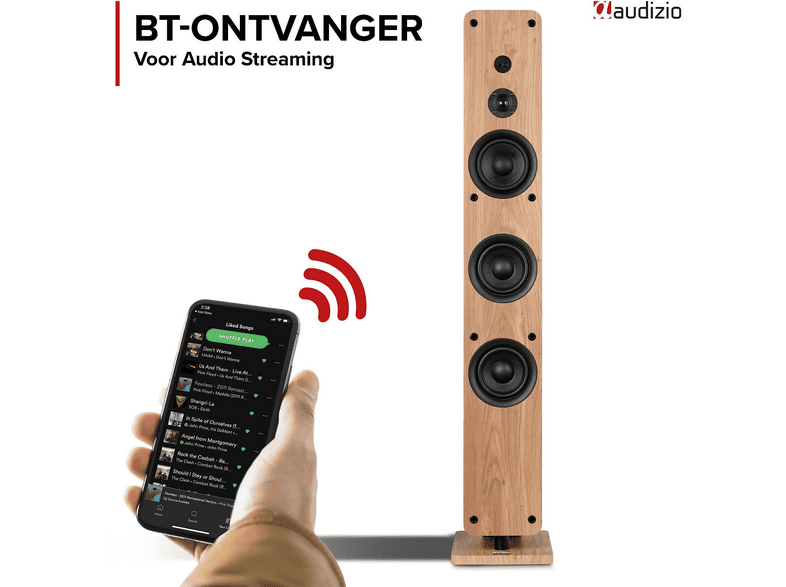 AUDIZIO Arco - Activos 2uds + radio — Altavoz de suelo, Bluetooth, Brown, vista 4