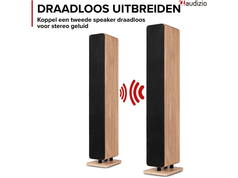 AUDIZIO Arco - Activos 2uds + radio — Altavoz de suelo, Bluetooth, Brown, vista 5