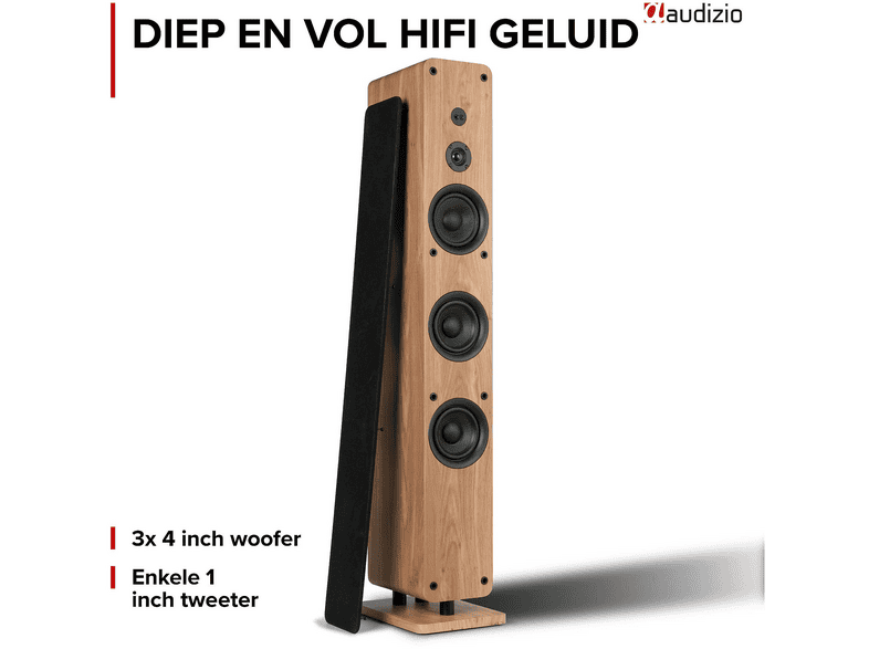 AUDIZIO Arco - Activos 2uds + radio — Altavoz de suelo, Bluetooth, Brown, vista 6