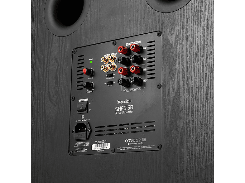 AUDIZIO SHFS15B — Subwoofer, Black, vista 4