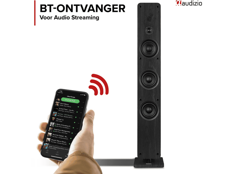 AUDIZIO Arco - Activos 2uds + radio — Altavoz de suelo, Bluetooth, Black, vista 4