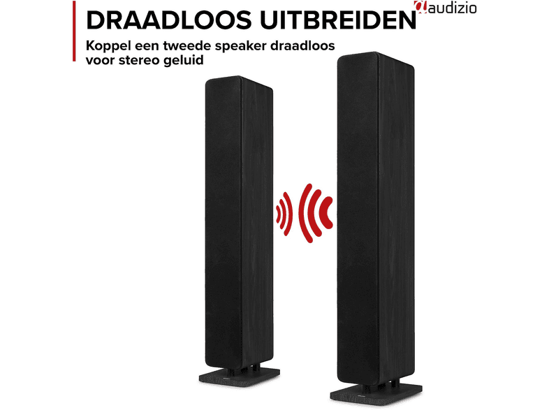 AUDIZIO Arco - Activos 2uds + radio — Altavoz de suelo, Bluetooth, Black, vista 5