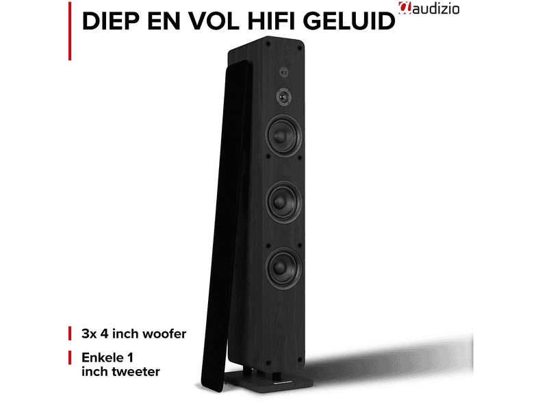 AUDIZIO Arco - Activos 2uds + radio — Altavoz de suelo, Bluetooth, Black, vista 6