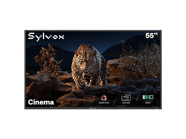 SYLVOX Helio Cinema — TV LED 55", Negro, resistente al agua, exterior, QLED 4K