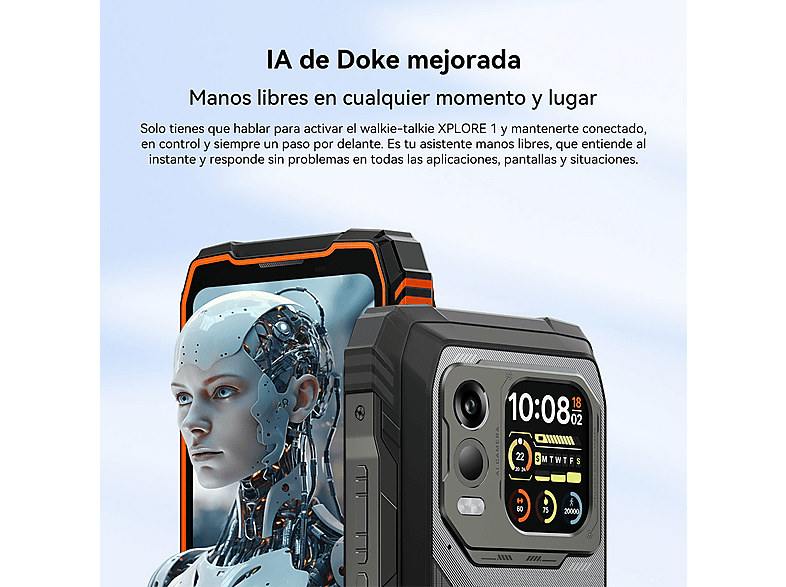 BLACKVIEW XPLORE 1 Walkie Talkie 5G — Smartphone, Naranja, 256 GB, 12 GB RAM, 6,78" FHD+ 120Hz, vista 8