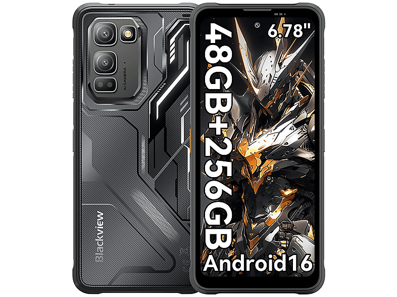 BLACKVIEW FORT 5 — Smartphone, Negro, 256 GB, 12 GB RAM, 6,78" BOE FHD+ 120Hz