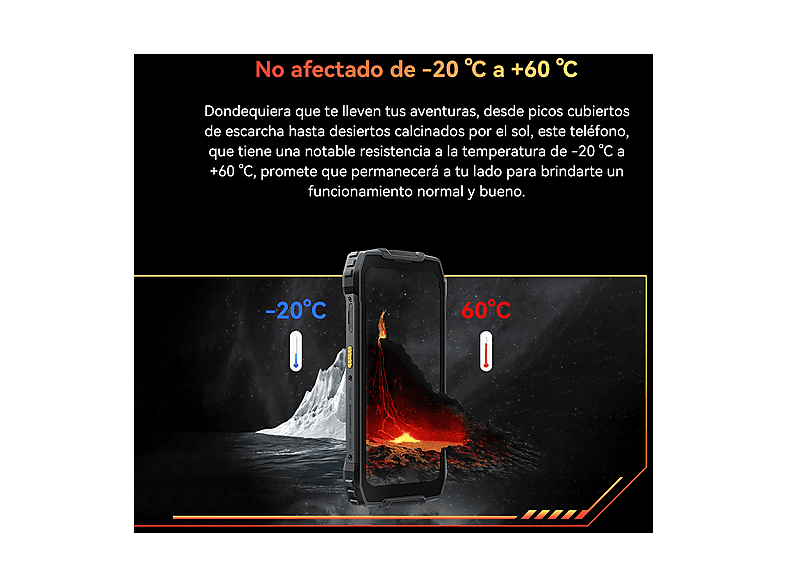 BLACKVIEW BV7300 — Smartphone, Negro, 256 GB, 6 GB RAM, 6,67" HD+ 90Hz, vista 8