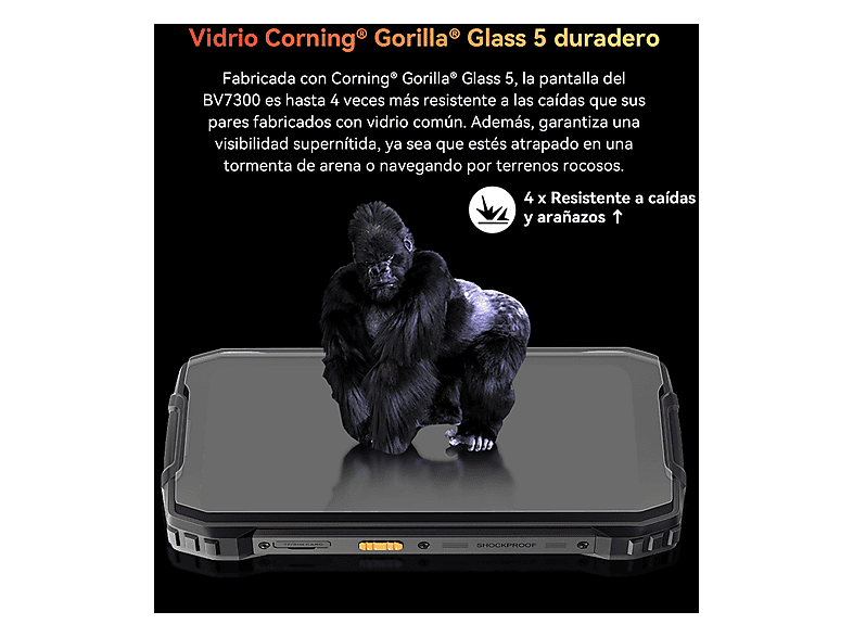 BLACKVIEW BV7300 — Smartphone, Negro, 256 GB, 6 GB RAM, 6,67" HD+ 90Hz, vista 9