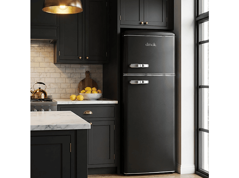 dmdk DKB2 — Frigorífico dos puertas, Altura 146 cm, Capacidad 208 l, negro mate, vista 3
