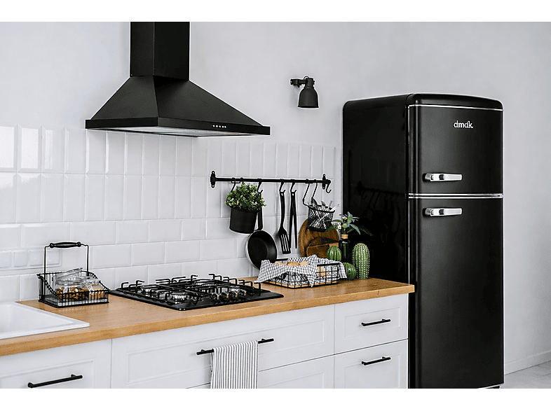 dmdk DKB2 — Frigorífico dos puertas, Altura 146 cm, Capacidad 208 l, negro mate, vista 6