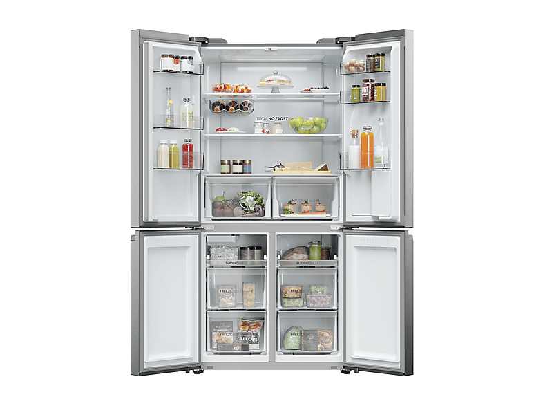 HAIER Cube 90 Series 5 MultiDoor Total No Frost — Frigorífico americano, Altura 1900 mm, Capacidad 525 l, Acero inoxidable, vista 2
