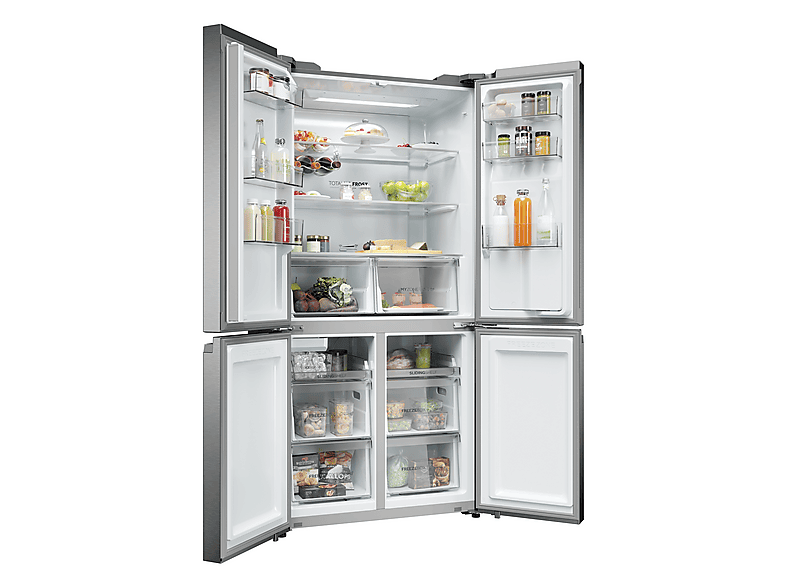 HAIER Cube 90 Series 5 MultiDoor Total No Frost — Frigorífico americano, Altura 1900 mm, Capacidad 525 l, Acero inoxidable, vista 3