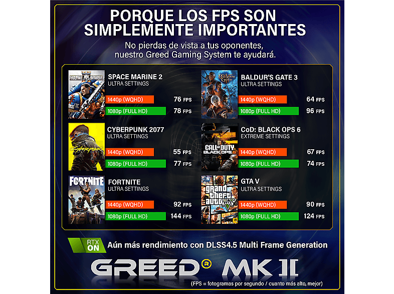 GREED MK2 Intel | Gaming Ordenador / Computer — PC Gaming, 32 GB RAM, 1000 GB SSD, Negro, Intel Core i7, vista 7