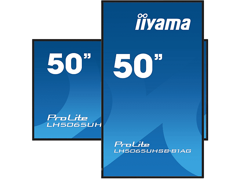 IIYAMA iiyama LH5065UHSB-B1AG — Pantalla de señalización digital, Negro, UHD 4K, vista 4