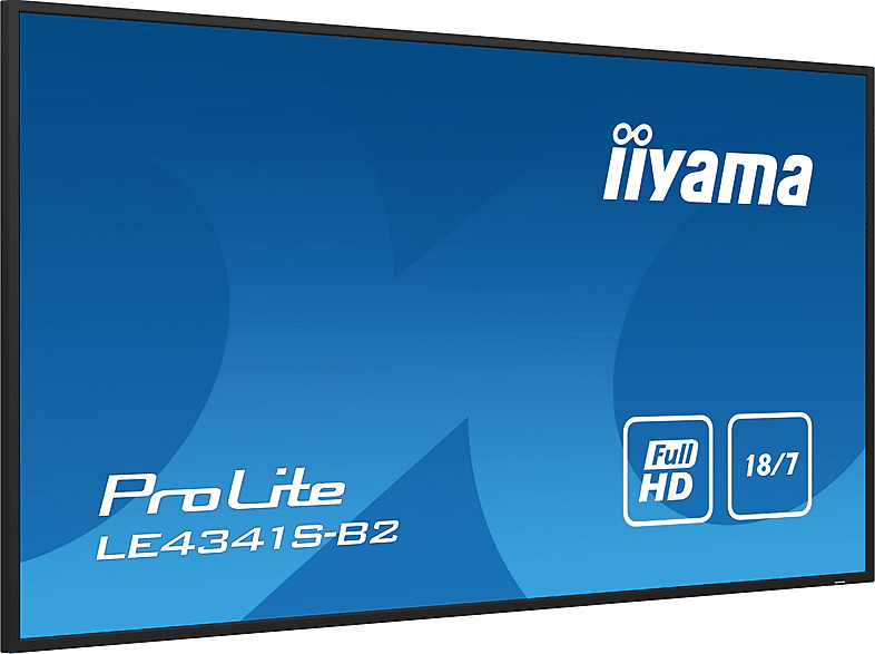 IIYAMA iiyama LE4341S-B2 — Pantalla de señalización digital, Negro, Full-HD, vista 3