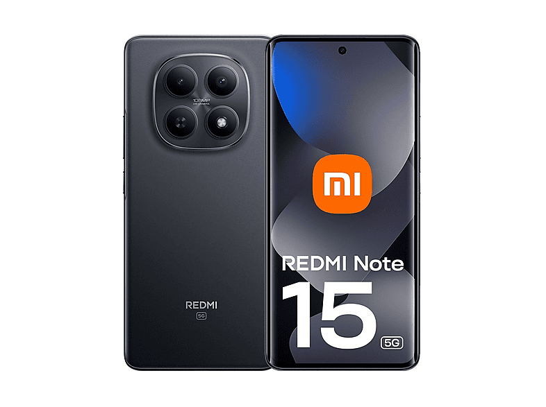 XIAOMI Redmi Note 15 5G 6+128GB — Smartphone, Negro, 6 GB RAM, 5520 mAh, Móvil Android