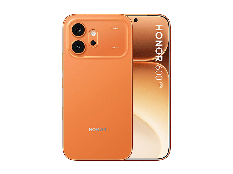 HONOR 600 8+256GB Paquete WATCH 2i — Smartphone, 8 GB RAM, 6400 mAh, NARANJA, Móvil Android, vista 2