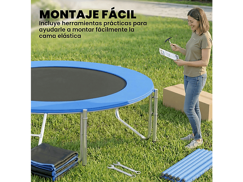 SPORTNOW A71-066V02BU — Cama Elástica Exterior, Azul, a partir de 6 año(s), vista 5