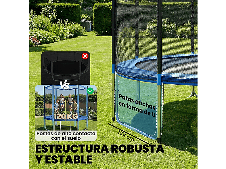 SPORTNOW A71-066V02BU — Cama Elástica Exterior, Azul, a partir de 6 año(s), vista 6