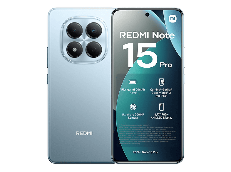 XIAOMI Redmi Note 15 Pro 4G — Smartphone, Azul, 512 GB, 12 GB RAM, 120 Hz