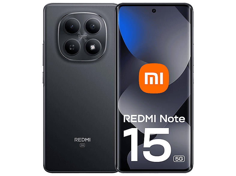 XIAOMI Note 15 — Smartphone, Negro, 128 GB, 6 GB RAM, 120 Hz