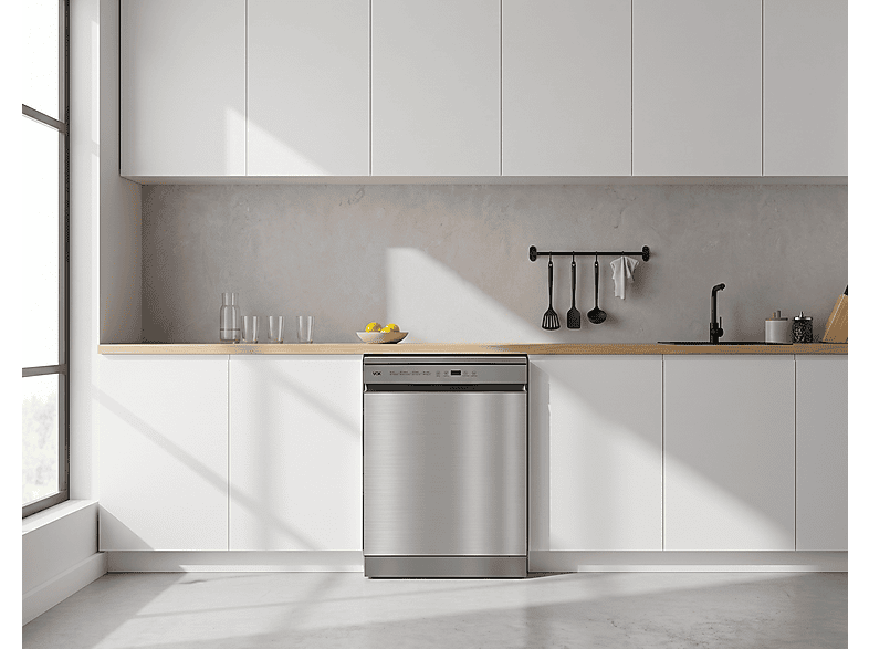VOK EVD-14FCSADN — Lavavajillas libre instalación 60 cm, 14 servicios, 8 programas, 60 cm, Inox, vista 7