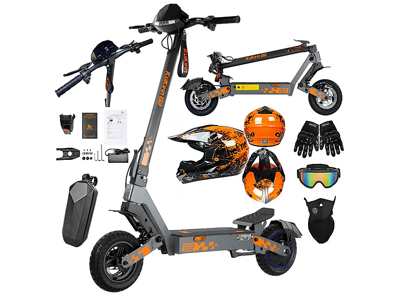 KUKIRIN G2 VMP — Patinete eléctrico, Pot. máx. 500 W, Carga máx. 120 kg, negro