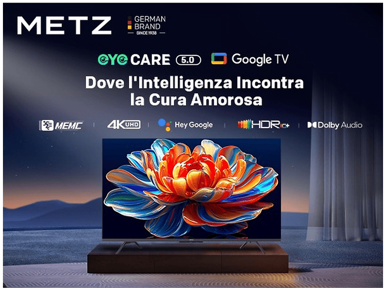 METZ 55MQF7500Z — TV QLED 55", Negro, UHD 4K, Smart TV, vista 4