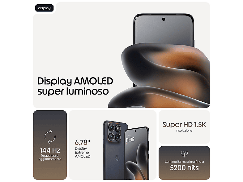 MOTOROLA edge 70 fusion — Smartphone, Negro, 256 GB, 8 GB RAM, 144 Hz (ref. 176914132), vista 6
