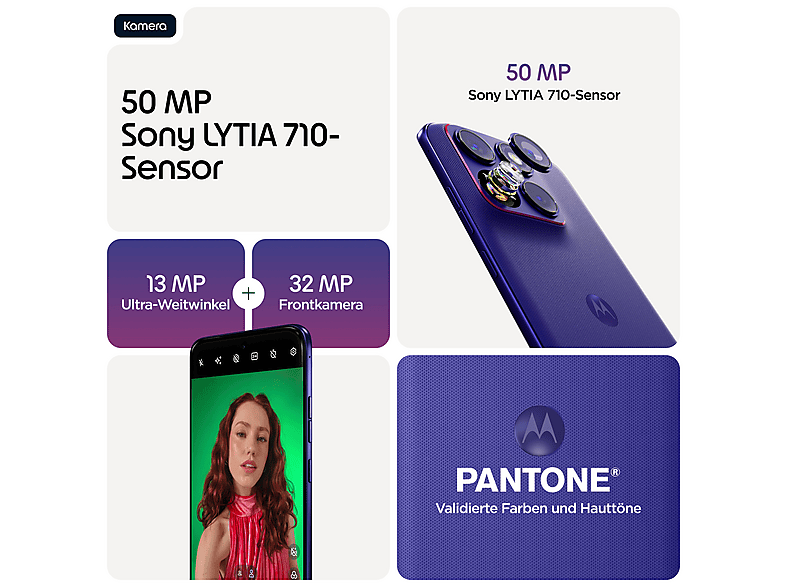 MOTOROLA edge 70 fusion — Smartphone, Violeta, 256 GB, 8 GB RAM, 144 Hz, vista 6