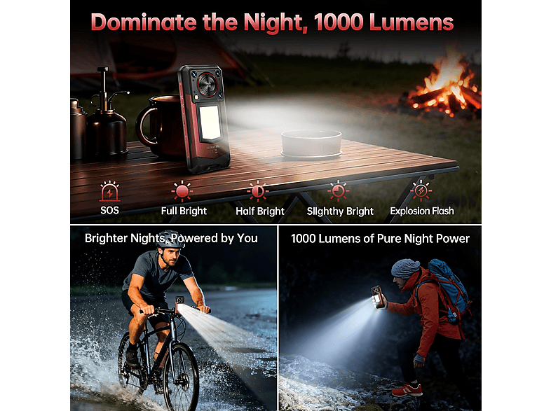 OUKITEL WP56-8-256 — Smartphone, 256 GB, 8 GB RAM, 16000 mAh, negro, vista 3