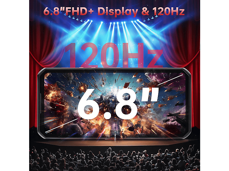 OUKITEL WP56-8-256 — Smartphone, 256 GB, 8 GB RAM, 16000 mAh, negro, vista 5