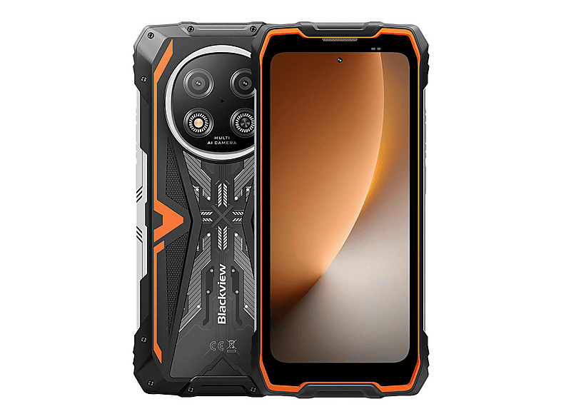 BLACKVIEW Rock 2 — Smartphone, 12+256GB, Naranja, 256 GB, 12 GB RAM