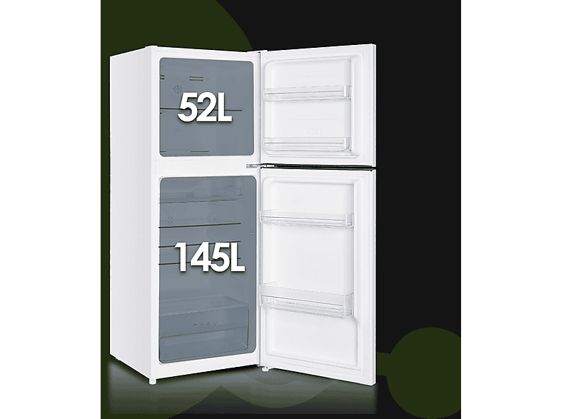 ASPES AF145501ENF — Frigorífico dos puertas, Altura 142,4 cm, Blanco, No Frost, Capacidad 197 l, vista 2