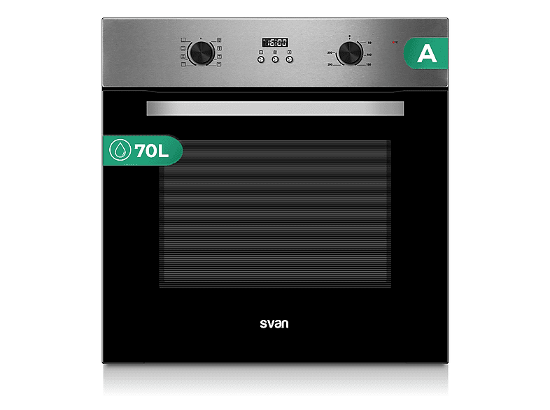 SVAN SHM8700DPX — Horno multifunción, 57,5 cm, Inox, Libre instalación, 70 l
