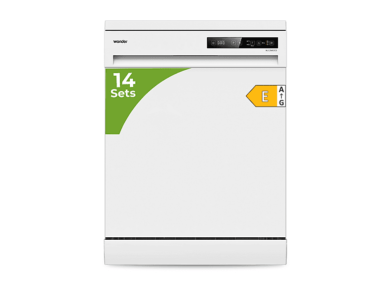 WONDER WJ13602ED — Lavavajillas libre instalación 60 cm, 6 programas, 59,8 cm, Blanco