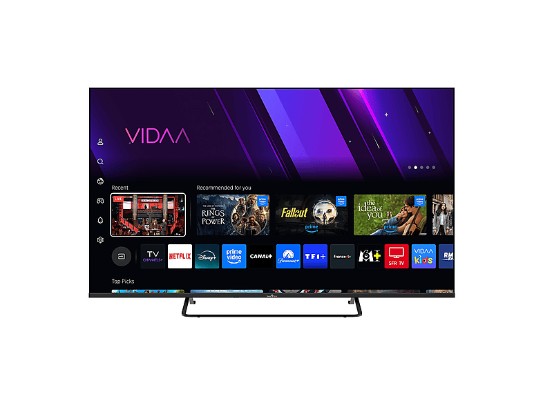 SMART TECH 50QV02K — TV QLED 50", Negro, QLED 4K, ARM cortex –CA75*2+CA55*2, Smart TV