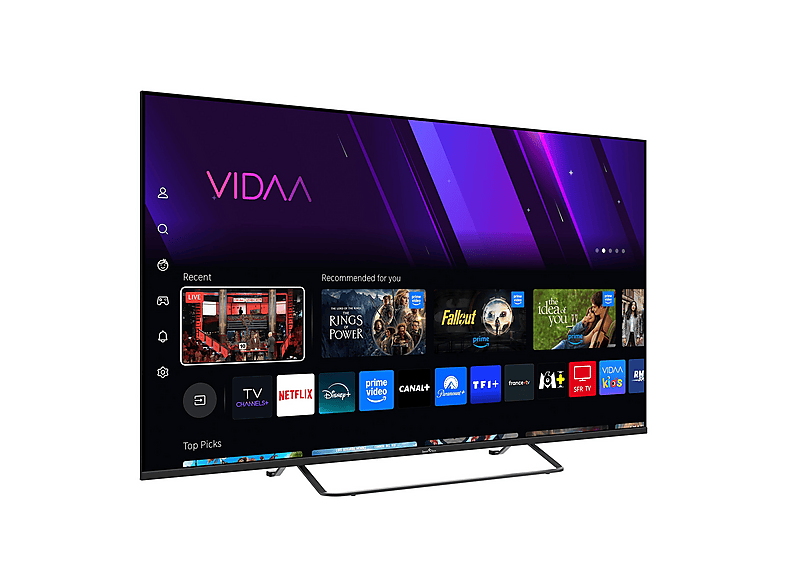 SMART TECH 50QV02K — TV QLED 50", Negro, QLED 4K, ARM cortex –CA75*2+CA55*2, Smart TV, vista 2