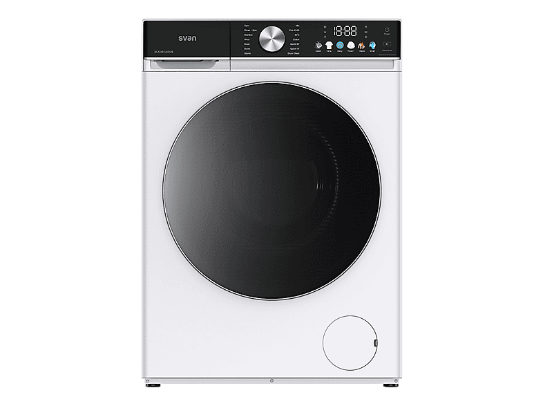 SVAN SL12401AIDVB — Lavadora carga frontal, 12 kg, 14 programas, Blanco