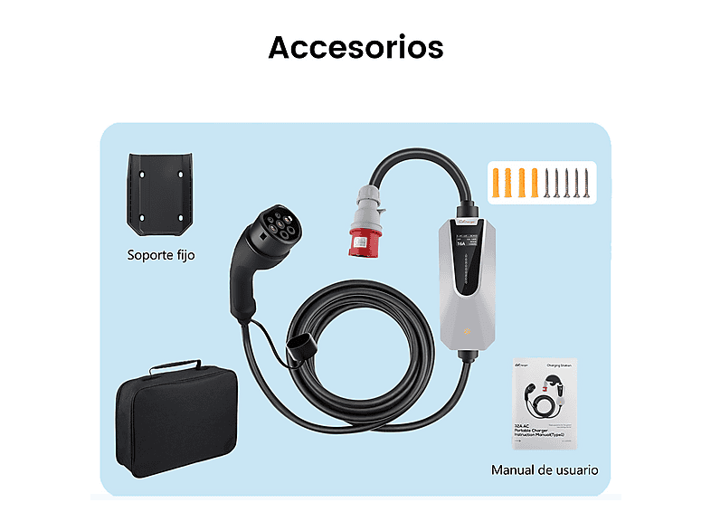 HEXINEX 11KW — Punto de recarga vehículo eléctrico, 6 M, Black, 16A, APP Control (ref. 179955877), vista 7