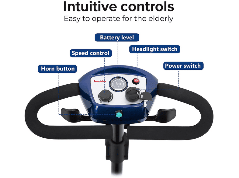 SWEETRICH S1 Sport-Azul — Scooter eléctrico para adultos, vista 6