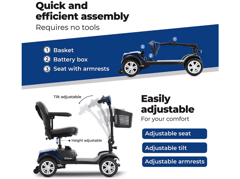 SWEETRICH S1 Sport-Azul — Scooter eléctrico para adultos, vista 7